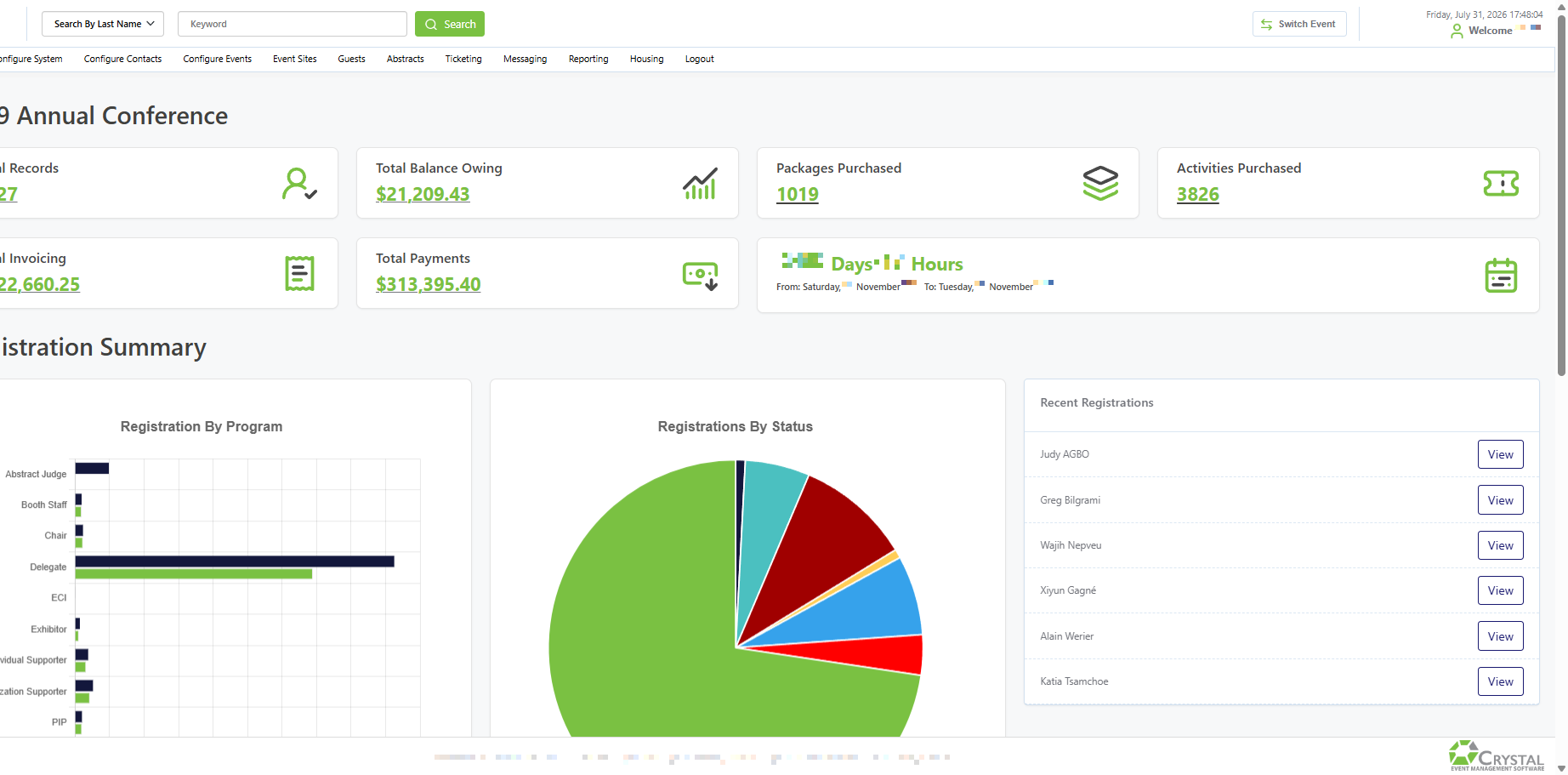 Crystal – Dashboard