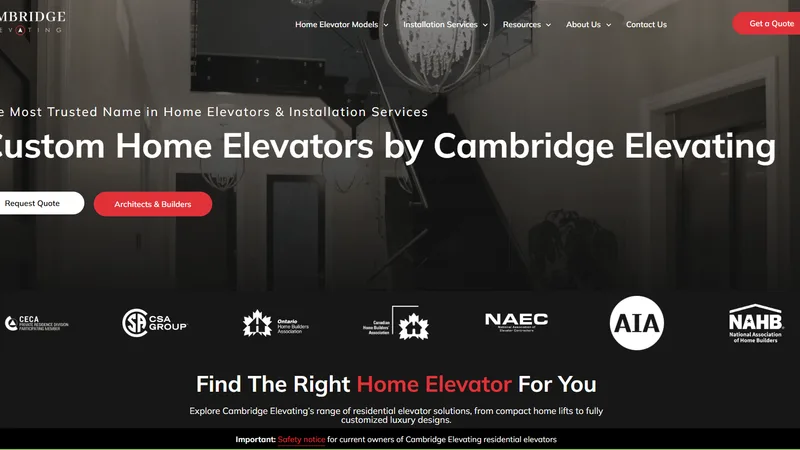 Cambridge Elevating: Website Redesign
